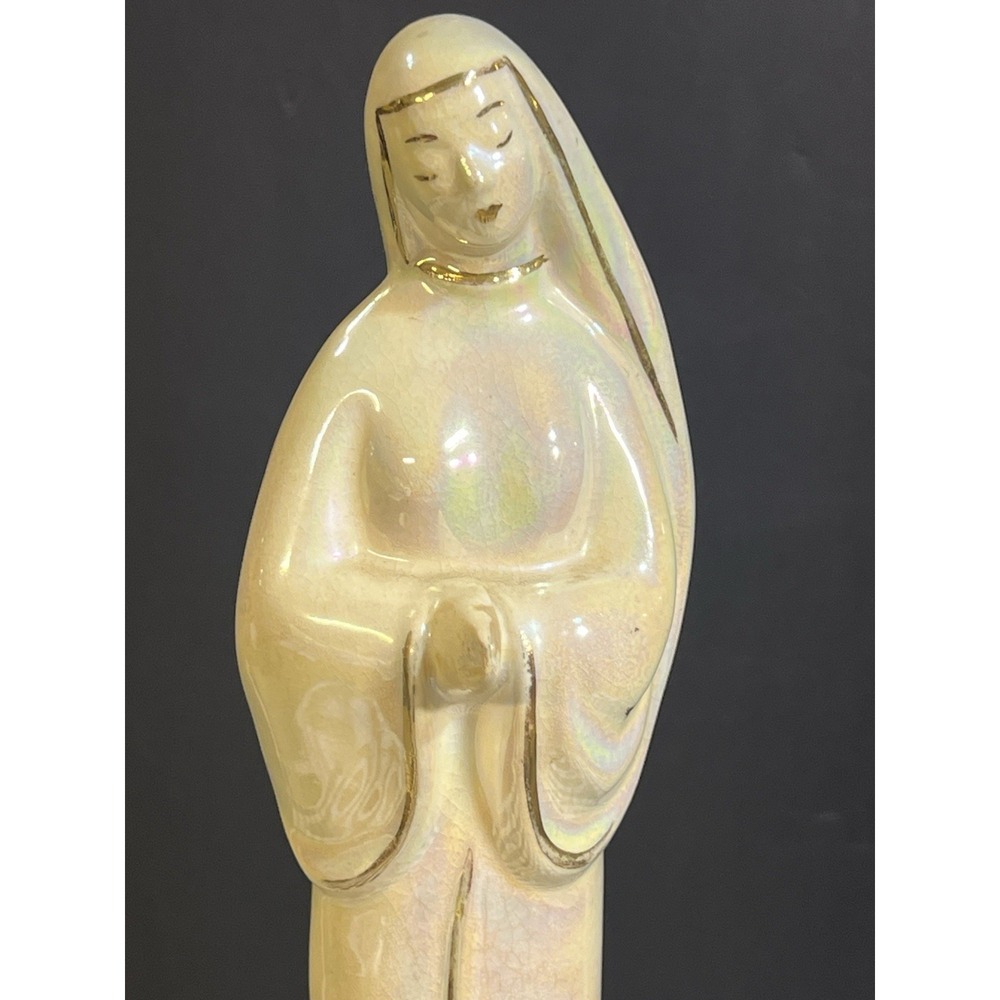 VTG Ceramic Praying Mary Madonna 11.5" Planter Vase Religious Catholic (2135) - Picture 5 of 8